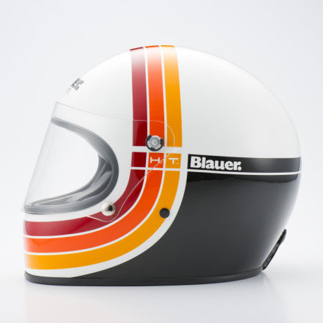 Casco Integral Blauer 80's 06 Blanco Retro Café Racer