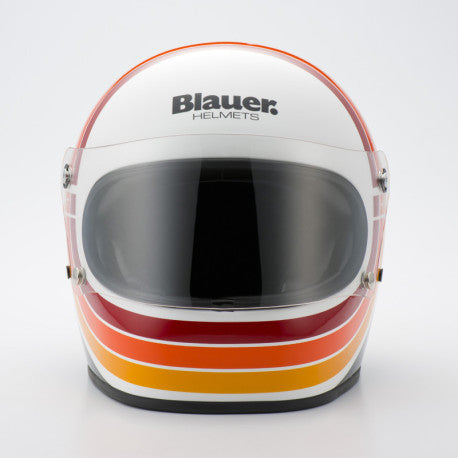 Casco Integral Blauer 80's 06 Blanco Retro Café Racer
