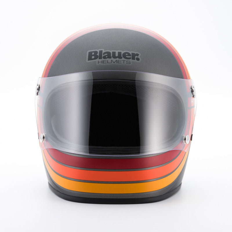 Casco Integral Blauer 80's 06 Titanio Mate Retro