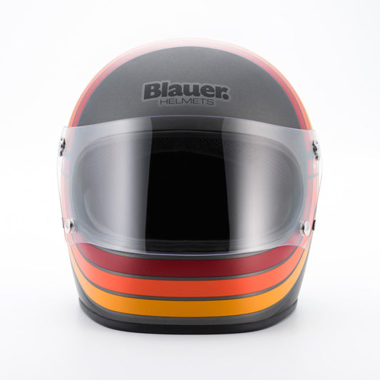 Casco Integral Blauer 80's 06 Titanio Mate Retro