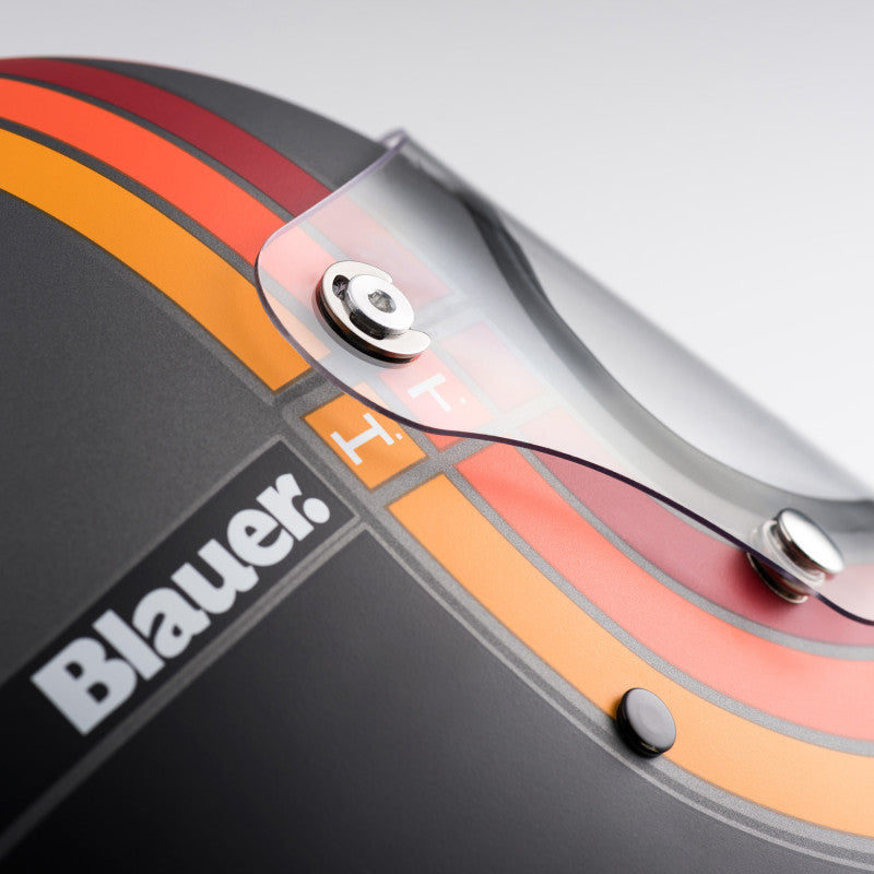 Casco Integral Blauer 80's 06 Titanio Mate Retro