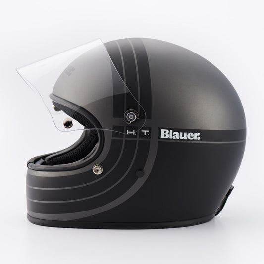Casco Moto Integral Blauer 80´S Titanio-Negro - URA Moto