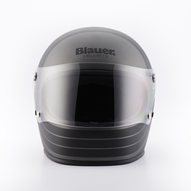 Casco Moto Integral Blauer 80´S Titanio-Negro - URA Moto