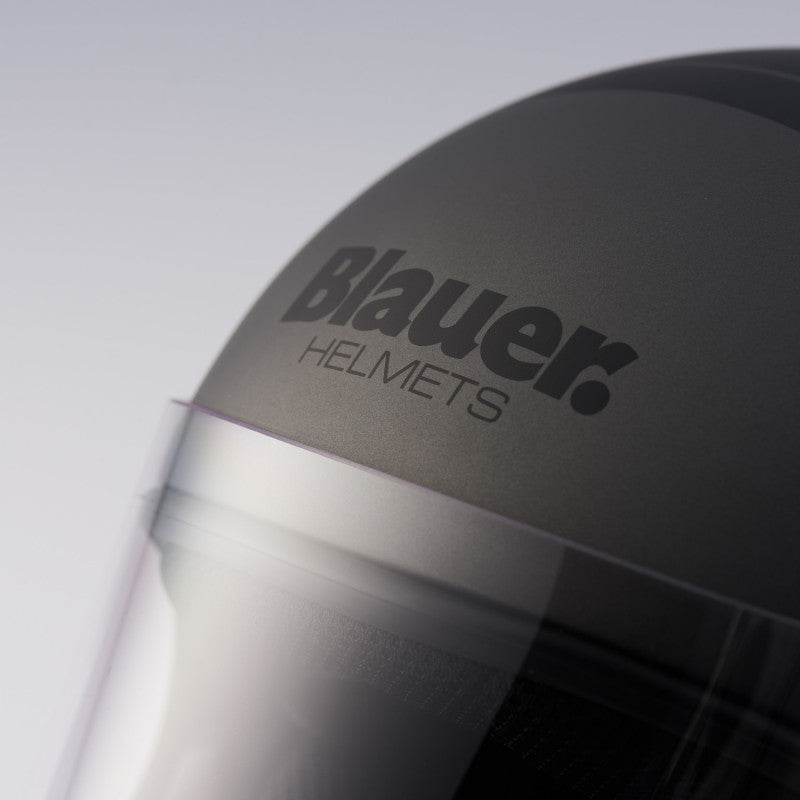 Casco Moto Integral Blauer 80´S Titanio-Negro - URA Moto