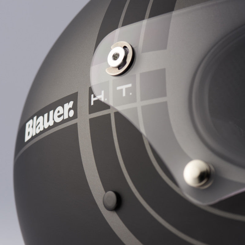 Casco Moto Integral Blauer 80´S Titanio-Negro - URA Moto