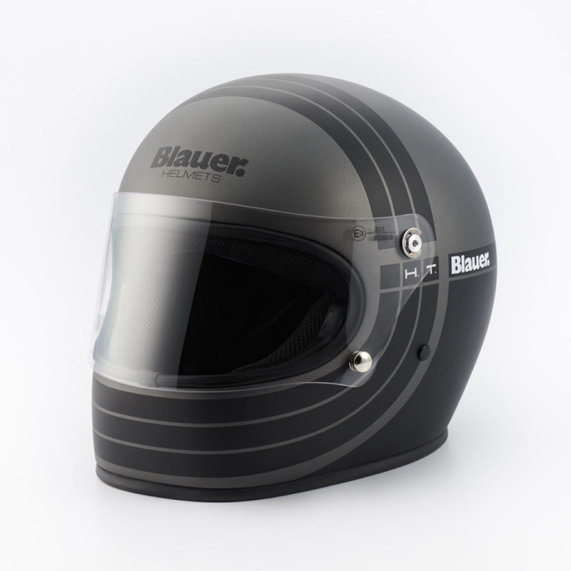 Casco Moto Integral Blauer 80´S Titanio-Negro - URA Moto