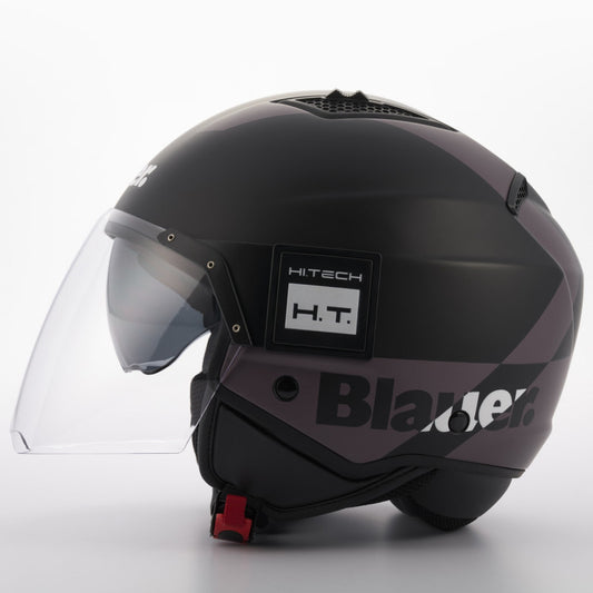 Casco Moto Jet Blauer BET HT Negro-Antracita