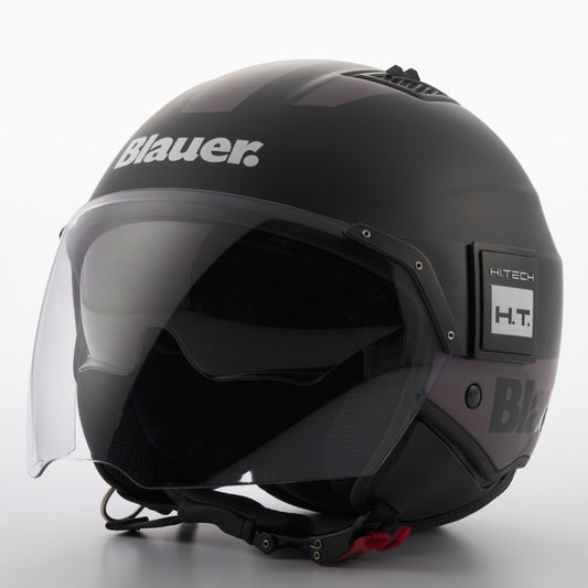 Casco Moto Jet Blauer BET HT Negro-Antracita