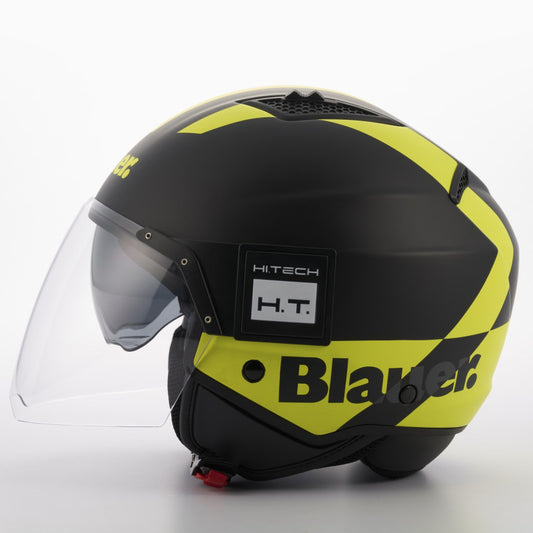 Casco Moto Jet Blauer BET HT Negro-Amarillo