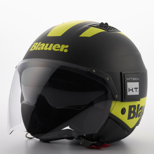 Casco Moto Jet Blauer BET HT Negro-Amarillo