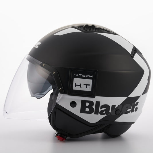 Casco Moto Jet Blauer BET HT Negro-Blanco