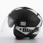 Casco Moto Jet Blauer BET HT Negro-Blanco - URA Moto