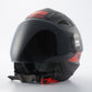 Casco Jet Blauer Brat Negro Mate Rojo ABS Urbano