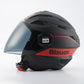 Casco Jet Blauer Brat Negro Mate Rojo ABS Urbano