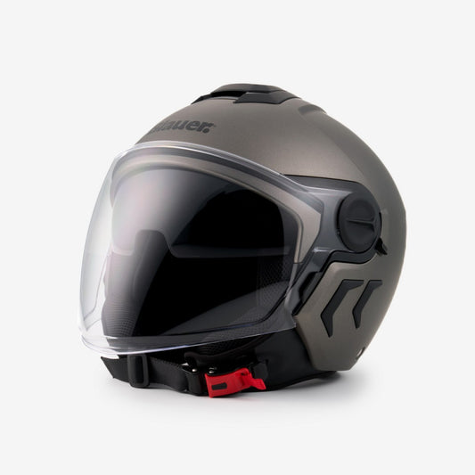 Casco Demi Jet Blauer DJ-01 Gris Mate ABS Urbano