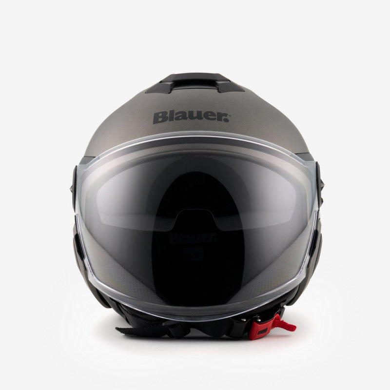Casco Demi Jet Blauer DJ-01 Gris Mate ABS Urbano - URA Moto