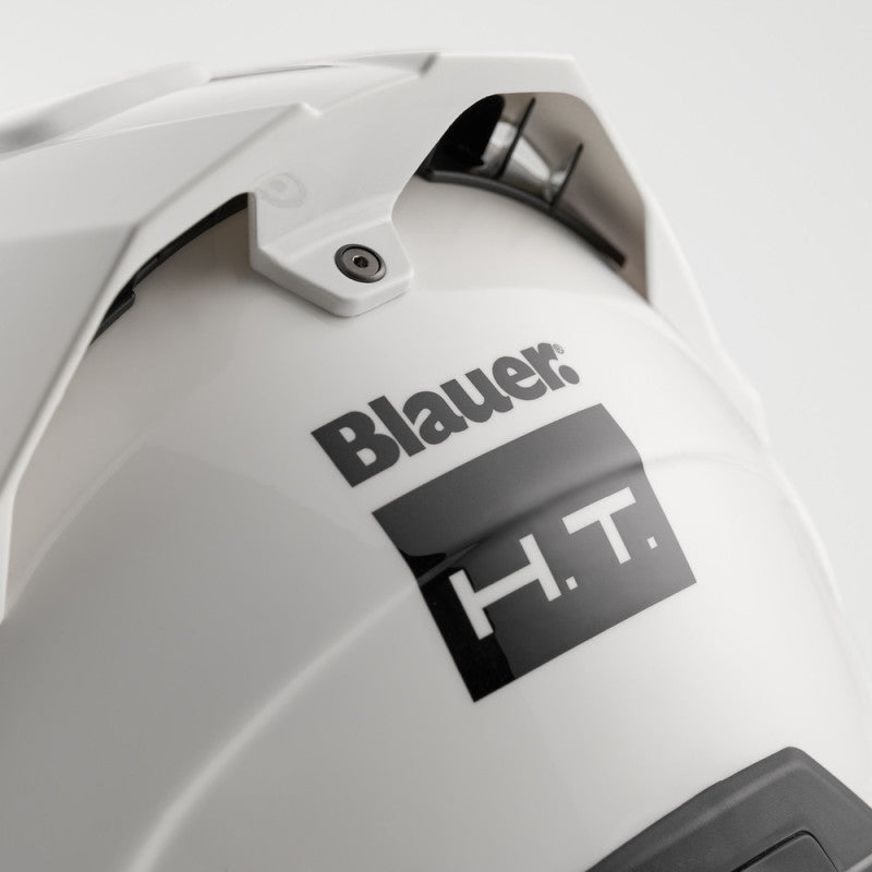 Casco Integral Blauer FF-01 Blanco Fibra Doble Visor