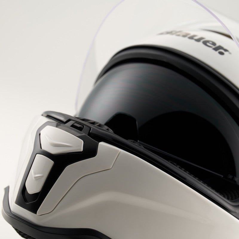 Casco Integral Blauer FF-01 Blanco Fibra Doble Visor