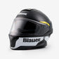 Casco Integral Blauer FF-01 Negro Blanco Fibra Gráfico