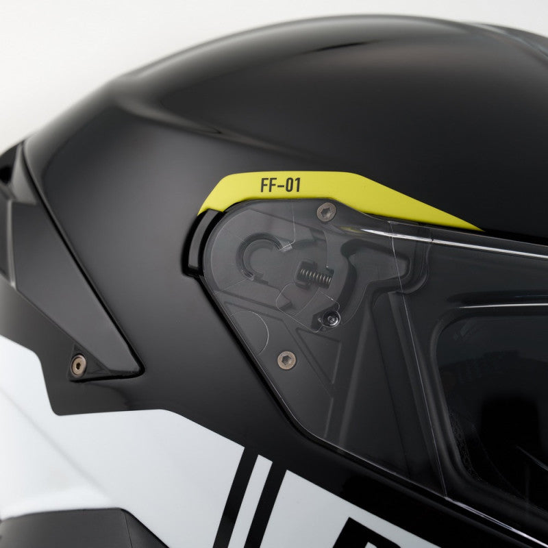 Casco Integral Blauer FF-01 Negro Blanco Fibra Gráfico