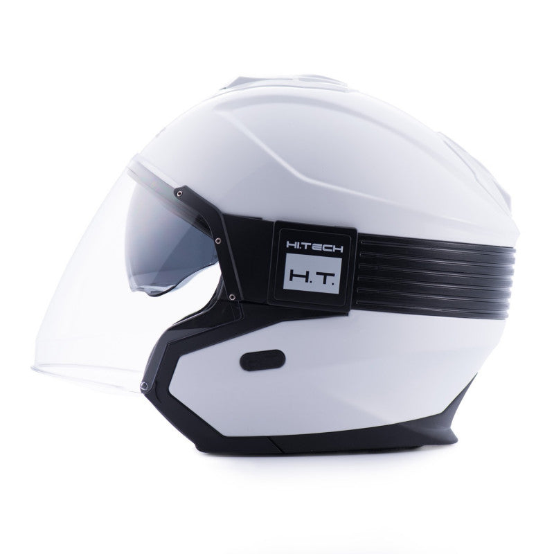 Casco Moto Jet Blauer HACKER BTR Blanco-Negro - URA Moto