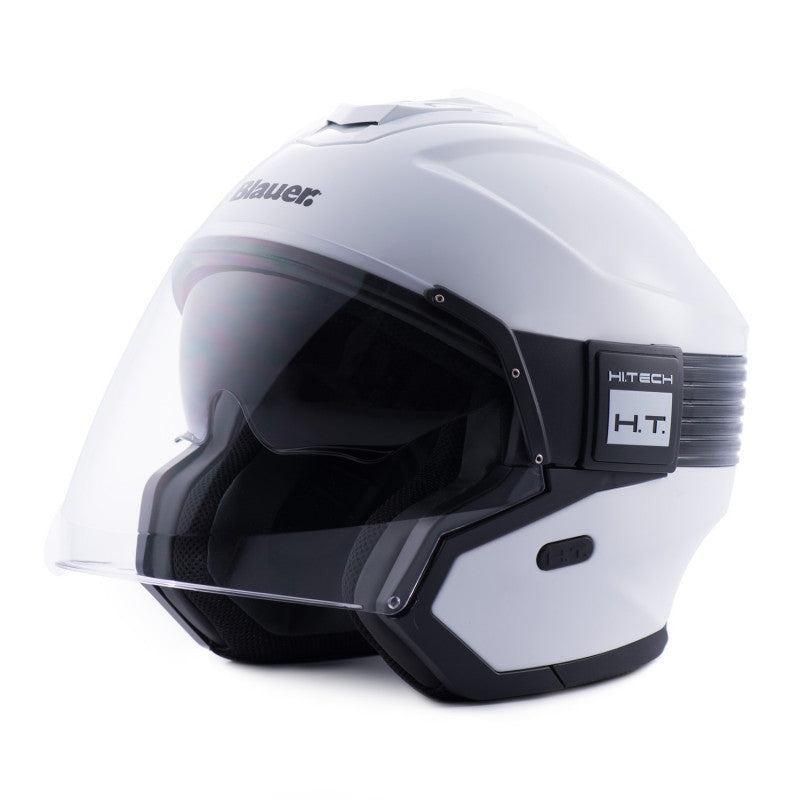 Casco Moto Jet Blauer HACKER BTR Blanco-Negro - URA Moto