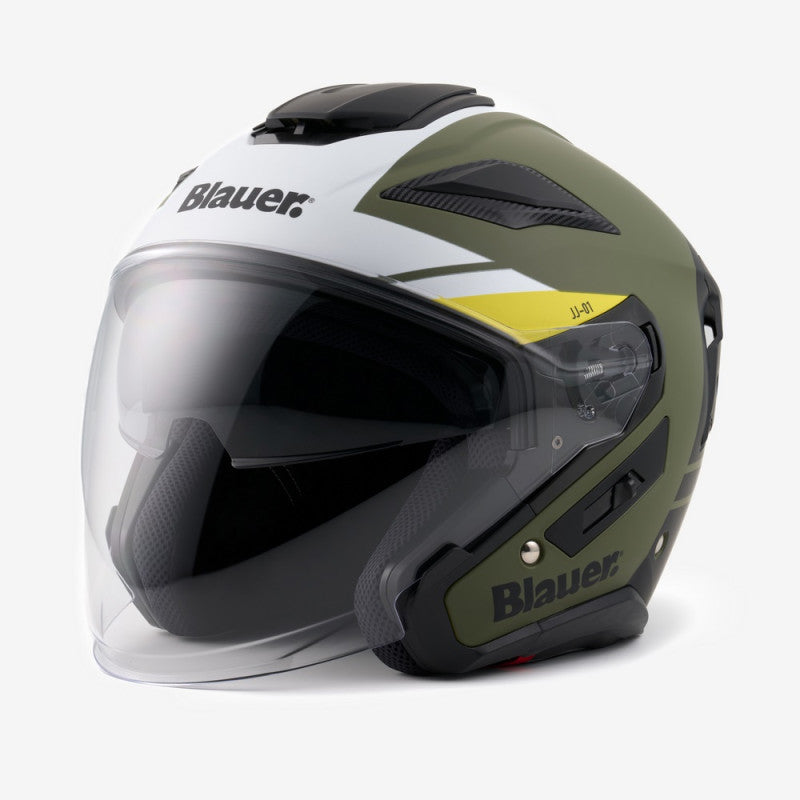 Casco Jet Blauer JJ-01 Verde Mate ABS Ligero - URA Moto