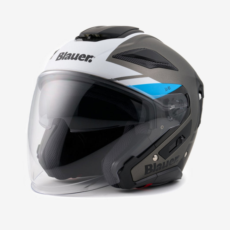 Casco Jet Blauer JJ-01 Gris Mate ABS Ligero - URA Moto