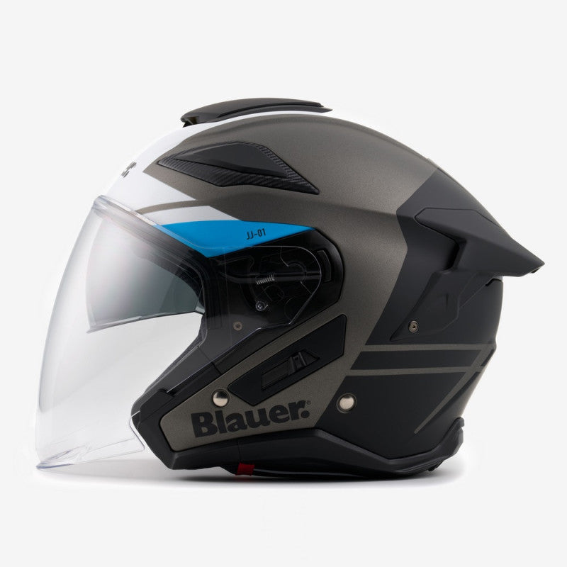 Casco Jet Blauer JJ-01 Gris Mate ABS Ligero - URA Moto