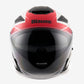 Casco Jet Blauer JJ-01 Blanco Rojo ABS Ligero - URA Moto