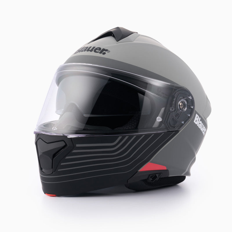 Casco Modular Blauer Noah Gris Mate Termoplástico ECE