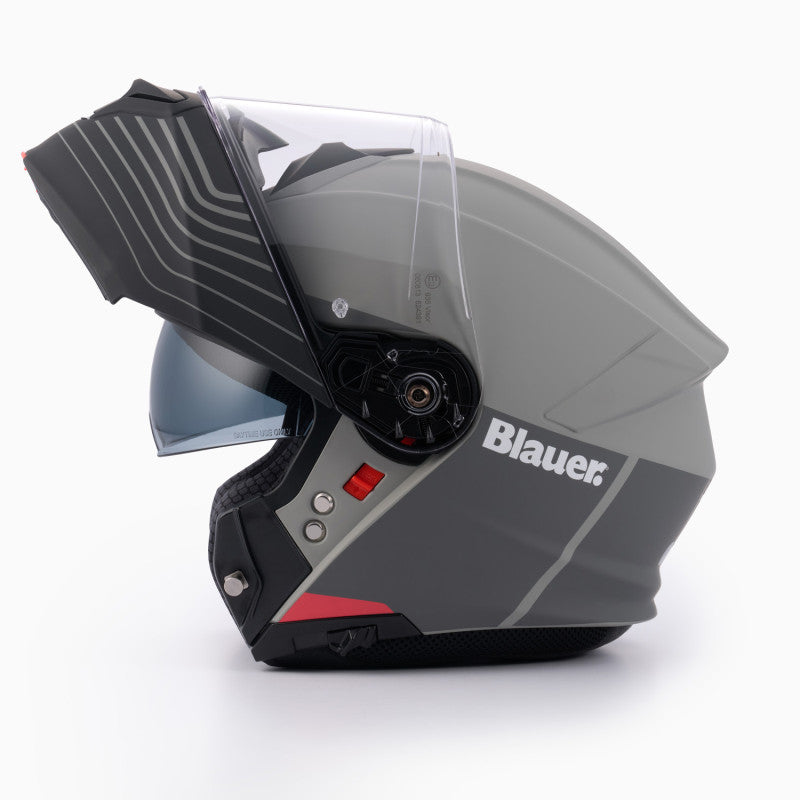 Casco Modular Blauer Noah Gris Mate Termoplástico ECE