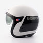 Casco Jet Blauer Pilot 06 Go Blanco Negro Fibra - URA Moto