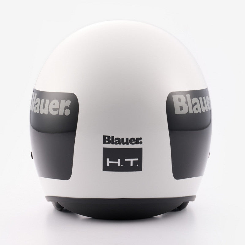 Casco Jet Blauer Pilot 06 Go Blanco Negro Fibra - URA Moto