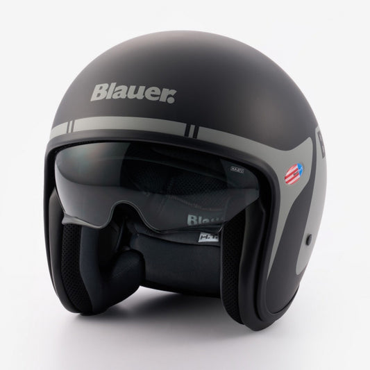 Casco Jet Blauer Pilot 06 Go Titanio Mate Fibra