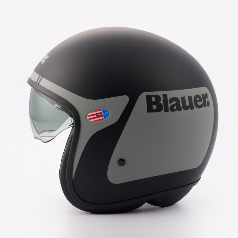 Casco Jet Blauer Pilot 06 Go Titanio Mate Fibra