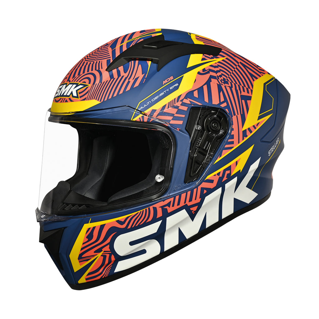 Casco SMK Stellar Fury Decorado Mate MA534 - Integral Touring ECE 22.06 - URA Moto