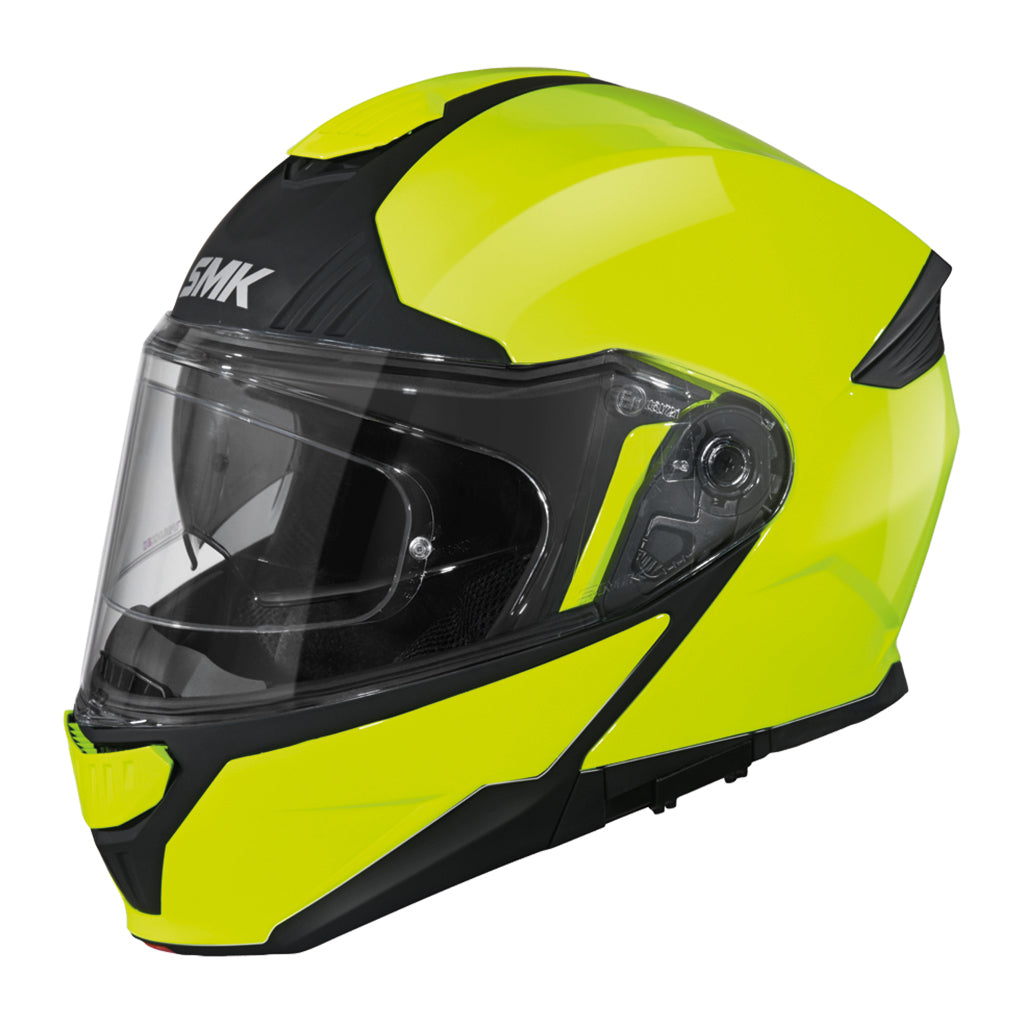 Casco moto SMK Modular Gullwing Hi Vision Brillo (HV400) - URA Moto