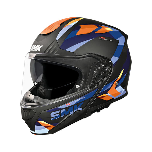 Casco SMK Gullwing Charger Decorado Mate MA257 - Modular Touring ECE 22.06 - URA Moto