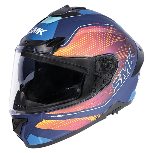 Casco SMK Typhoon Mystic Decorado Mate MA554 - Touring ECE 22.06 - URA Moto