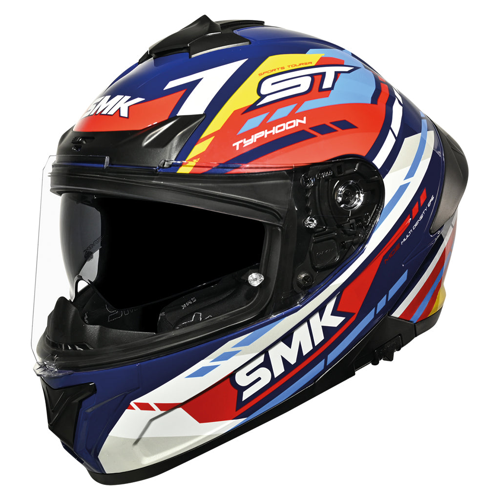 Casco SMK Typhoon Sports Tourer Decorado Brillo GL534 - Integral Touring ECE 22.06 - URA Moto