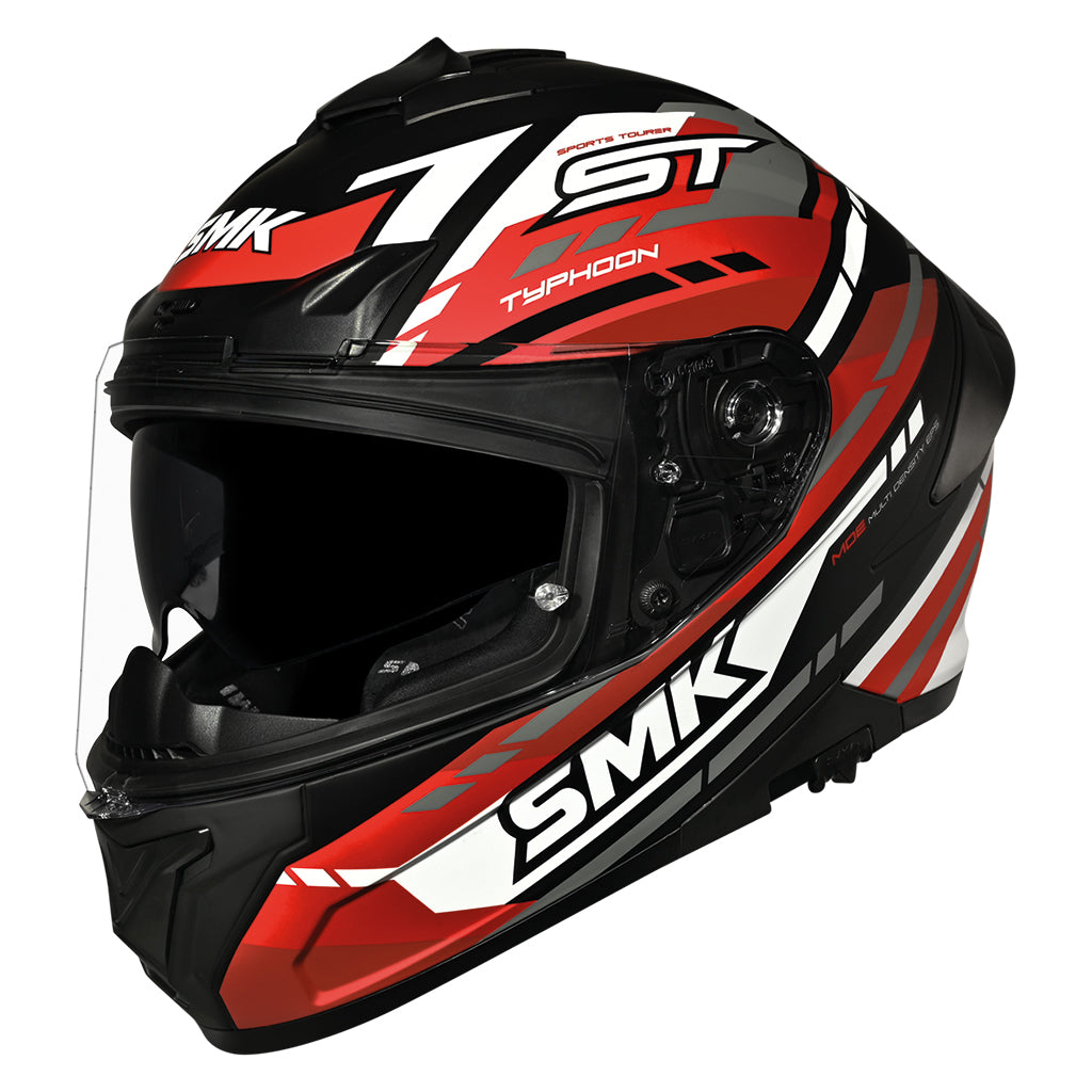 Casco SMK Typhoon Sports Tourer Decorado Mate MA231 - Integral Touring ECE 22.06 - URA Moto