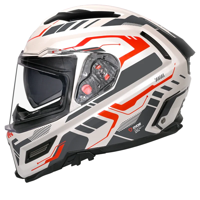 Casco SMK Agnar Tektron Decorado Brillo GL163 - Integral ECE 22.06 - URA Moto