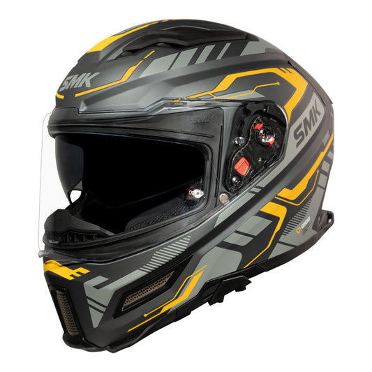 Casco SMK Agnar Tektron Decorado Mate MA664 - Integral ECE 22.06 - URA Moto