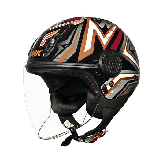 Casco Jet SMK Laminar Starz Decorado Brillo GL276 - Urbano ECE 22.06 - URA Moto