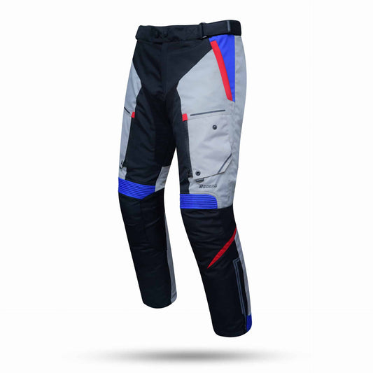 Pantalón Moto Degend Sweep Tri-Capa Gris-Rojo-Azul - URA Moto