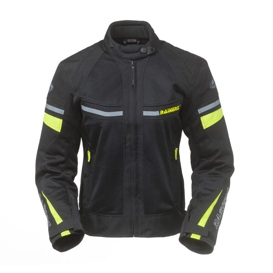 Chaqueta Moto Verano Cordura Mujer Rainers Danna Negra-Fluor - URA Moto