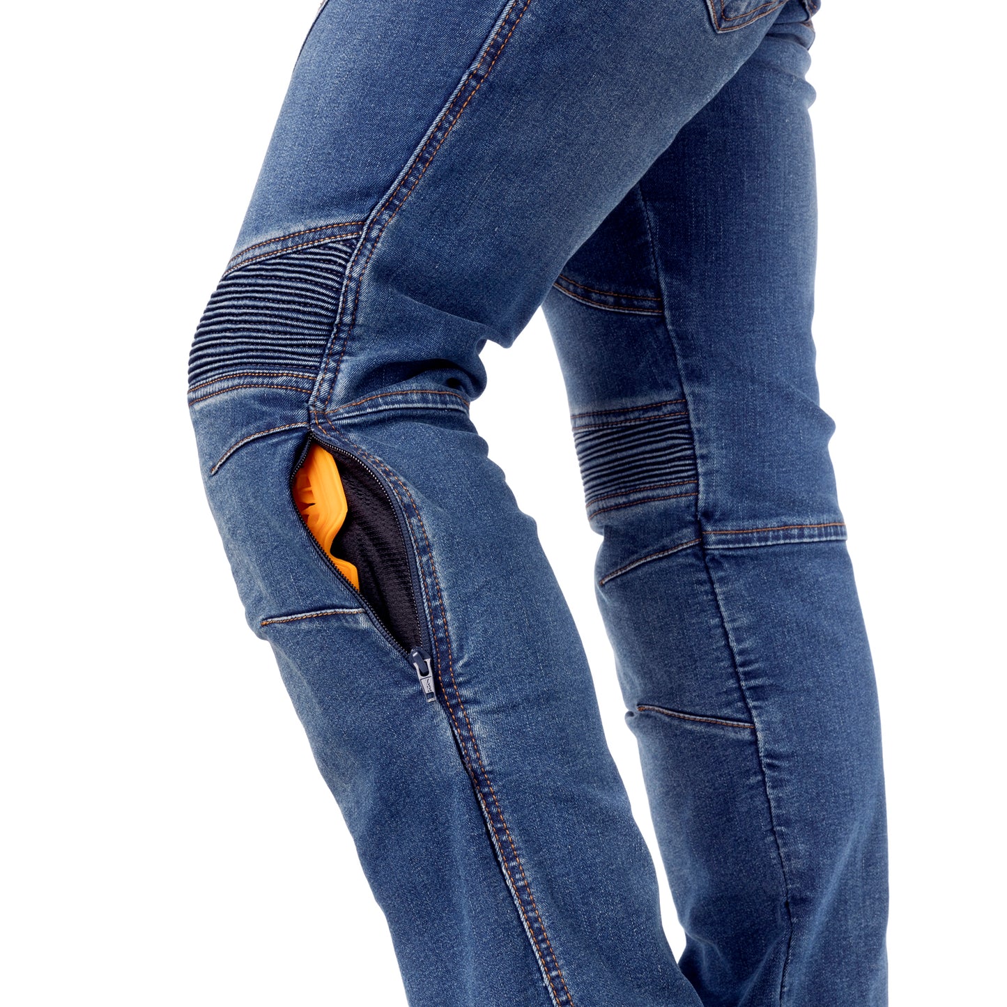 Pantalón Vaquero Rainers Durango Advance Azul CE AA | Elástico Kevlar Protectores N2 Rodilla Ajustables