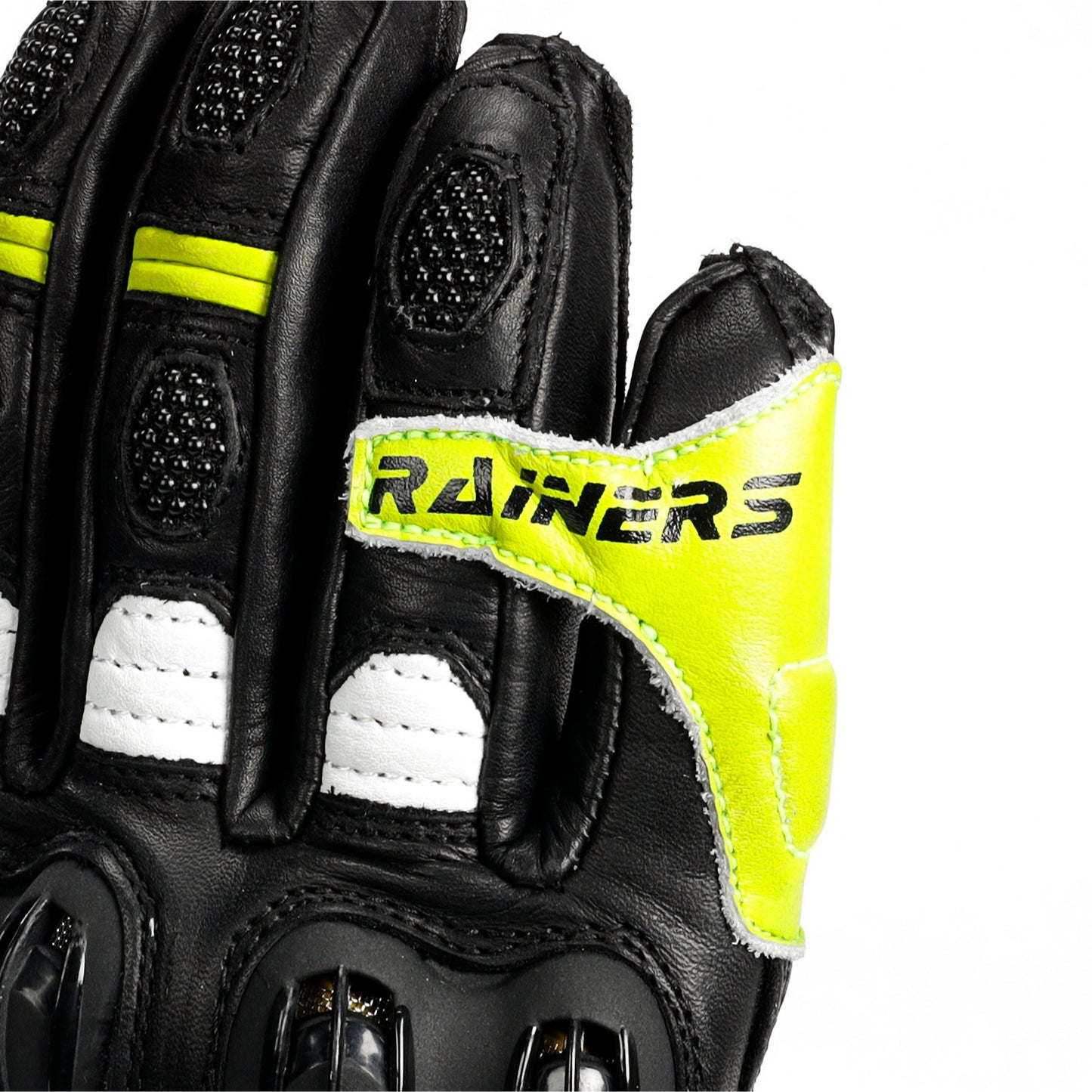 Guante Racing Junior GAME-F CE | Rainers Sports Amarillo Flúor - Homologado EN 13594 - URA Moto
