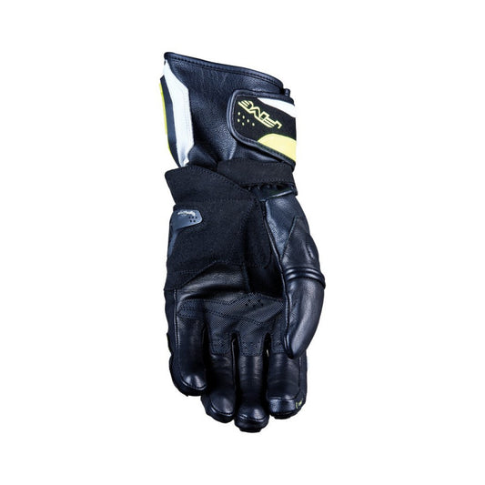 Guantes Moto FIVE RFX4 EVO Blanco/Amarillo Fluor - URA Moto